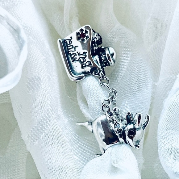 🎅 NWOT Santa Sleigh & Reindeer  Charm – Christmas 🦌 - Picture 3 of 15